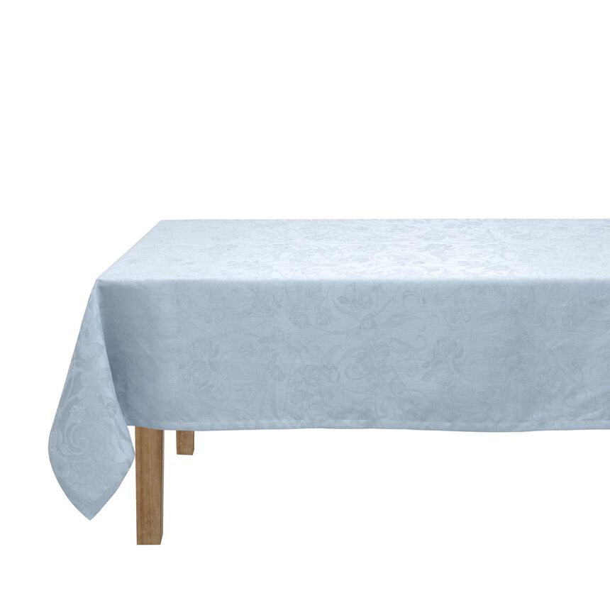 Tablecloth Tivoli Blue 69"x69" 100% linen, , hi-res image number 3