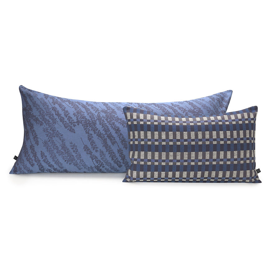 Cushion cover Origin Rythme Blue 12"x20" 100% cotton, , hi-res image number 1