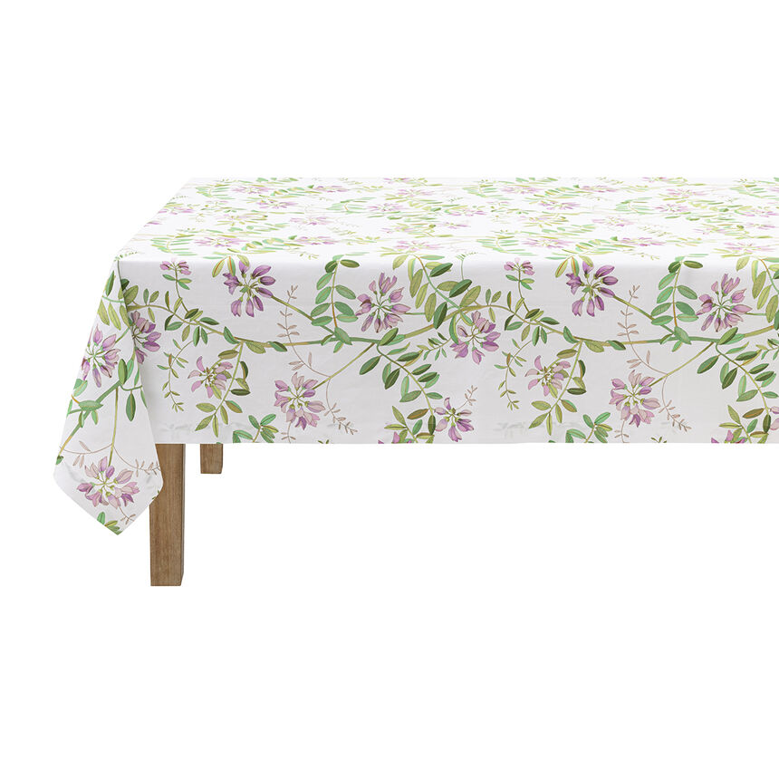 Tablecloth Pois de senteur Pink 150x150 50% cotton - 50 % linen, , hi-res image number 2