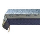 Coated tablecloth Arrière-pays Coated Blue 69"x69" 100% cotton, , hi-res image number 1