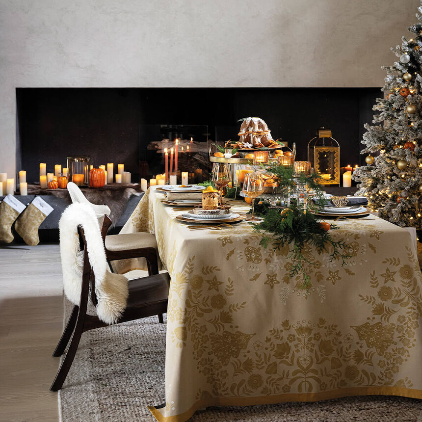 Christmas stocking F&eacute;erie Yellow Unique size 100% cotton, , hi-res image number 2