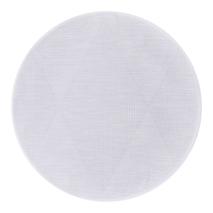 Placemat Club Losanges White &Oslash;16 89% cotton / 11% linen, , hi-res