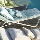 Sun lounger cushion Syracuse Aqua 24"x75" Acrylic, , hi-res image number 4
