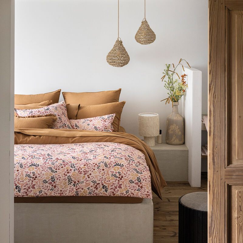 Housse de courtepointe Campagne Rose 90X180 50% coton - 50% lin, , hi-res image number 0