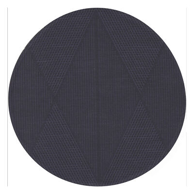 Placemat Club Losanges Prusse &Oslash;15" 89% cotton / 11% linen