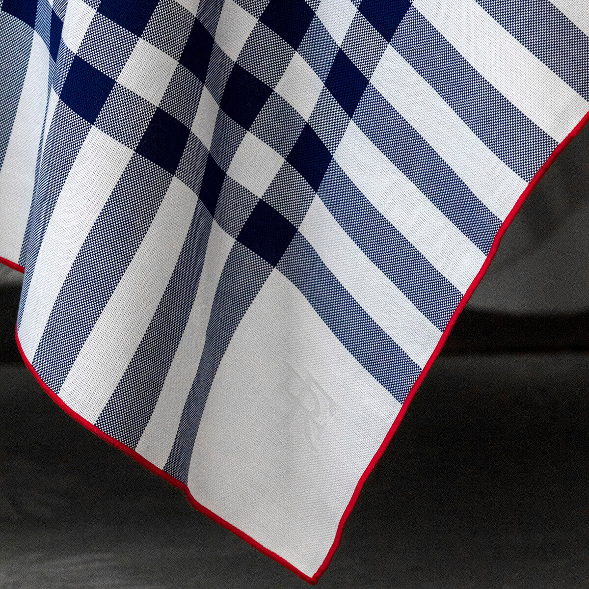 Tablecloth blue cotton Elysée | Le Jacquard Français