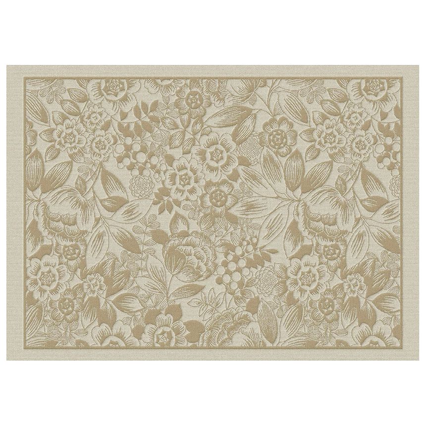 Coated placemat Osmose Florale Cork 20"x14" 100% cotton, , hi-res image number 1