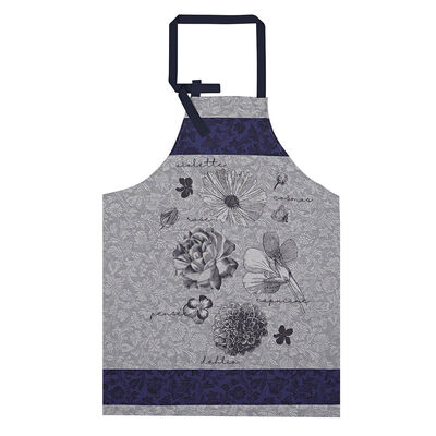 Tablier Fleurs &agrave; croquer Etamine 90x96 100% coton
