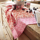 Tea towel Cerises Red 24"x31" 100% cotton, , hi-res image number 1