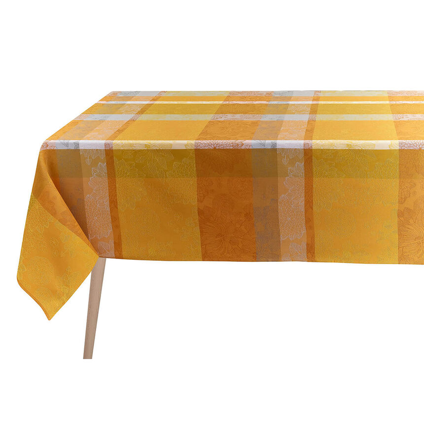 Coated tablecloth Marie Galante Pineapple 59"x59" 100% cotton, , hi-res image number 0