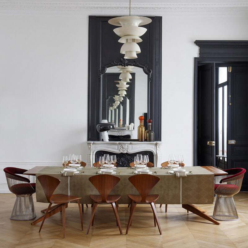 Small square Armoiries Brown 120x120 100% linen, , hi-res image number 1