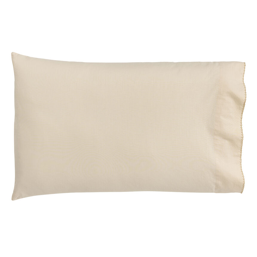 2 Pillowcases Eclat Light Beige 22"X33"Standard,Pair 100% cotton, , hi-res image number 0