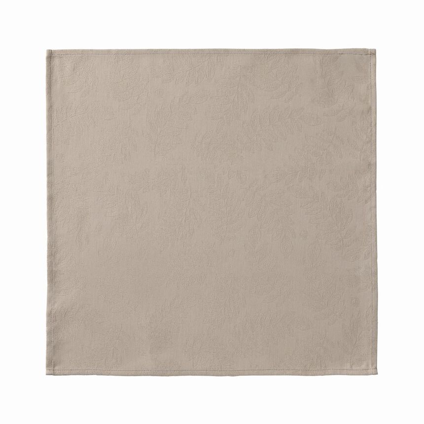 Napkin Vegetal mood Beige 20"x20" 100% cotton, , hi-res image number 4