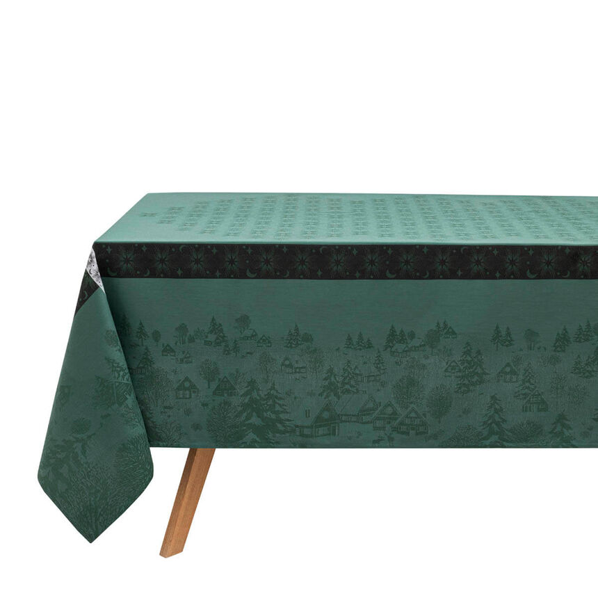 Tablecloth Sous les &eacute;toiles Green 47"x47" 100% cotton, , hi-res image number 1