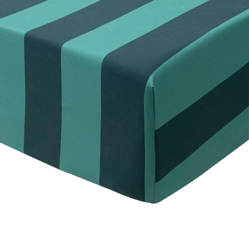 Fitted sheets Vagabonde Green 152X203X43 100% cotton, , hi-res image number 0