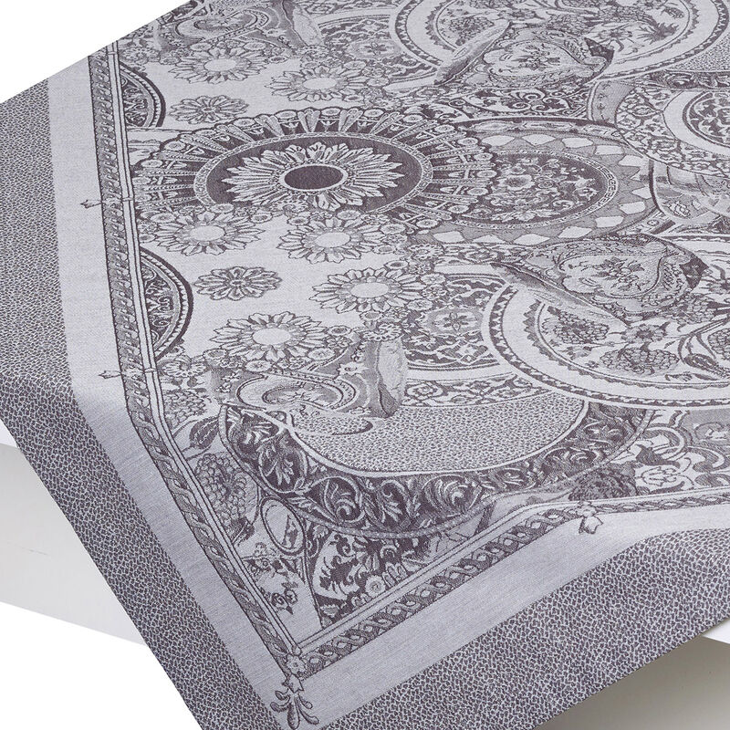 Tablecloth Porcelaine Kaolin Ø83" 100% cotton, , hi-res image number 8