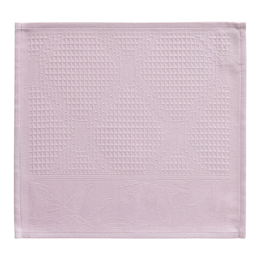 Washcloth Pois de senteur Pink 12"x12" 100% cotton, , hi-res image number 0