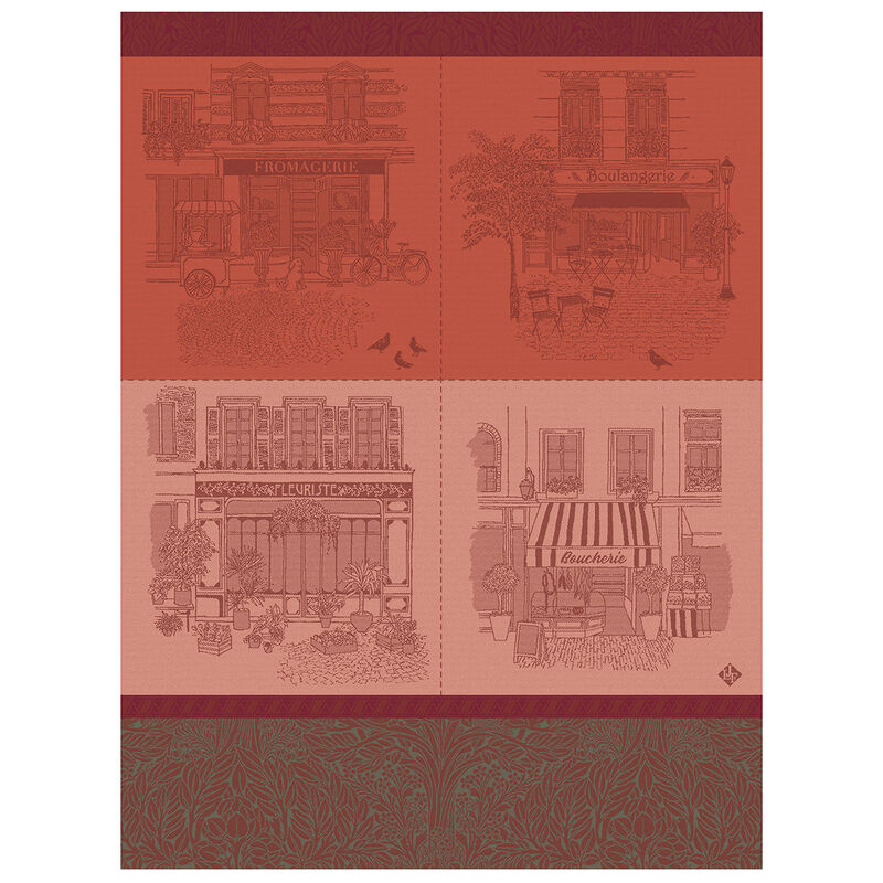 Tea towel Devantures Red 60x80 100% cotton, , hi-res image number 0