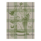 Tea towel Légumes au potager Green 24"x31" 100% cotton, , hi-res image number 0