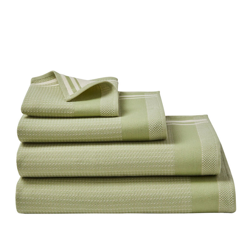 Bath sheet Duetto Green 35"x59" 100% cotton, , hi-res image number 1