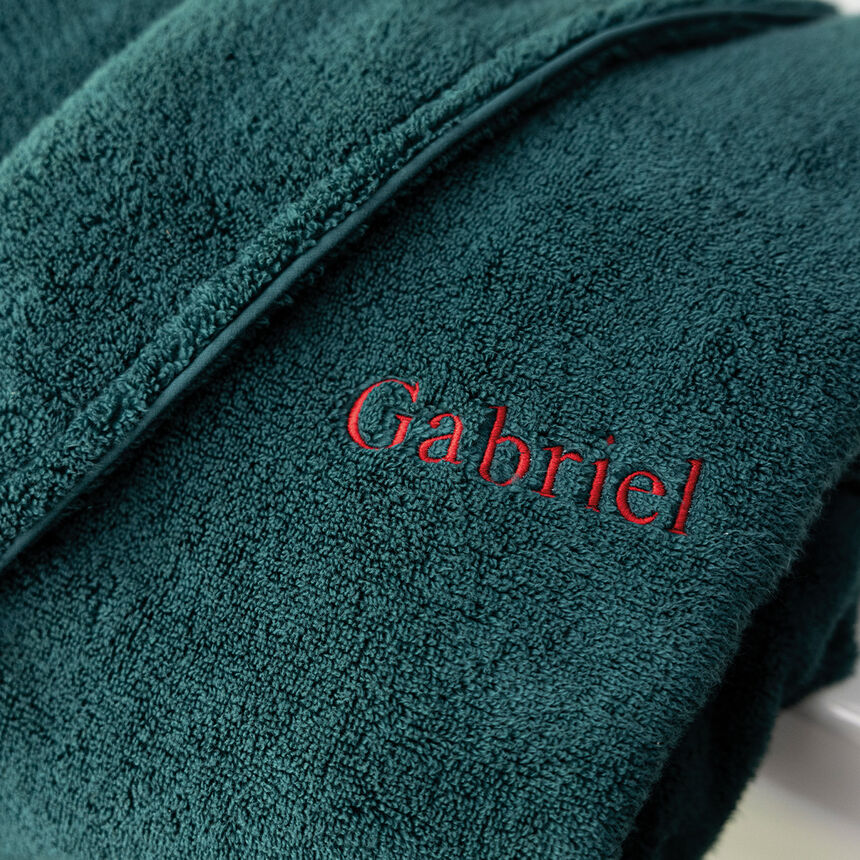 Robe Caresse Dark green L 100% cotton, , hi-res image number 3