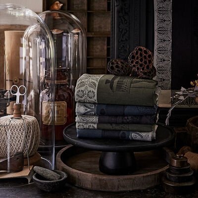 Tea towel Curiosit&eacute;s Animales Cotton