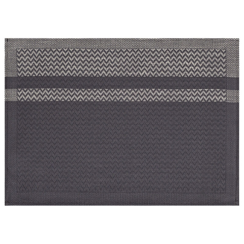 Coated placemat Slow Life Chevron Carbon 50x36 89% cotton / 11% linen, , hi-res image number 1