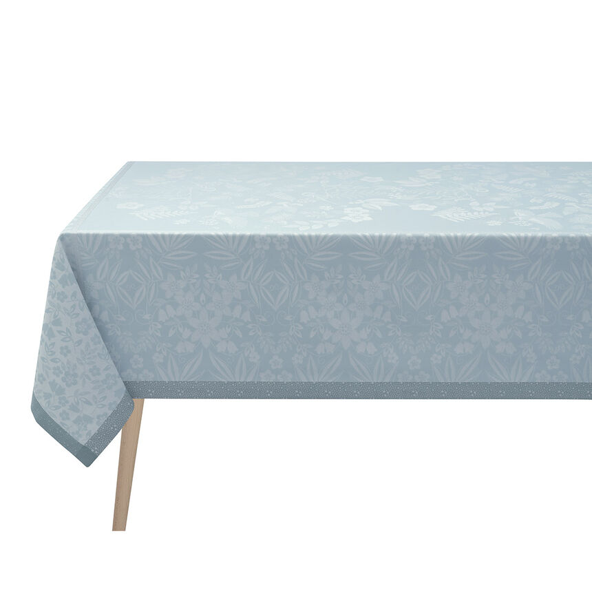 Tablecloth Po&eacute;sie d'hiver Blue 175x175 99% cotton / 1% other fibers, , hi-res image number 1