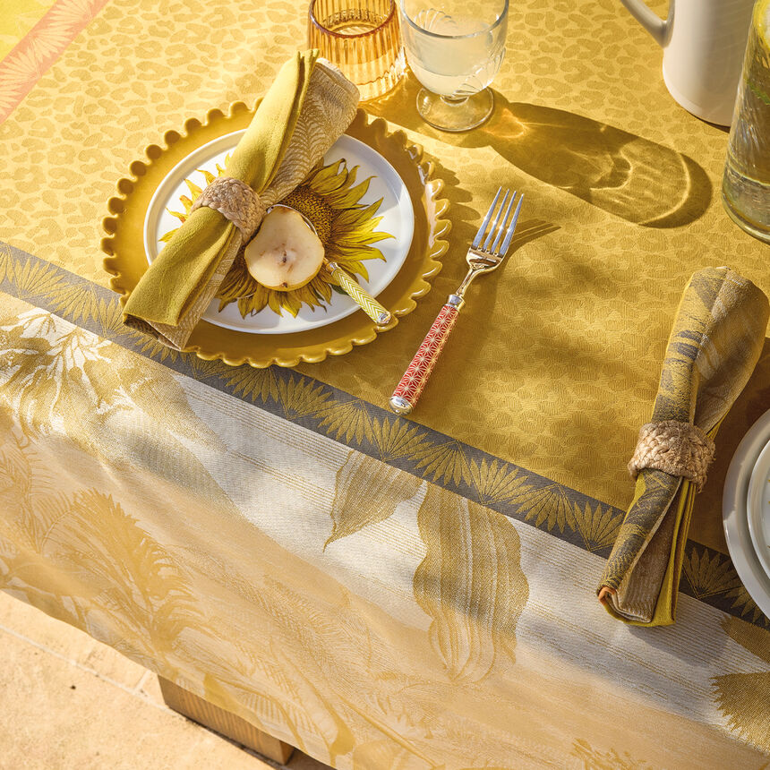 Napkin Sinhar&acirc;ja Yellow 50x50 100% cotton, , hi-res image number 2