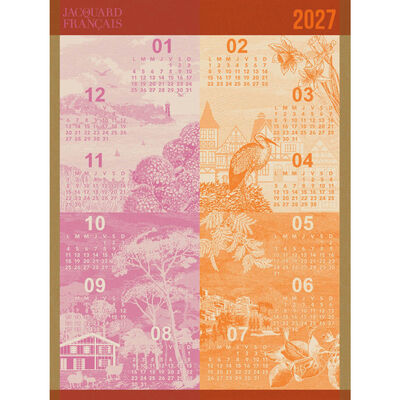 Torchon Calendrier 2027 Coton
