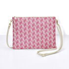 Pouch Picto Pink 28x21 100% cotton, acrylic coating. Garnish: Cattle leather, , hi-res image number 1