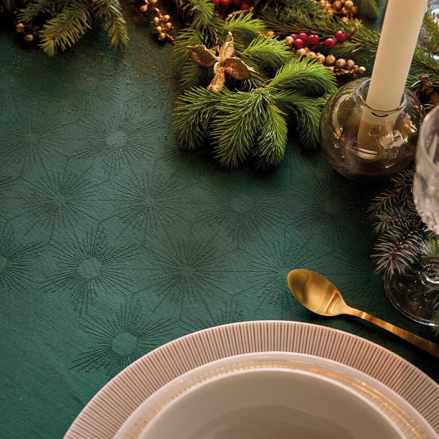 Tablecloth Sous les &eacute;toiles Green 47"x47" 100% cotton, , hi-res image number 6
