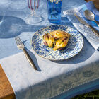 Runner Instant Bucolique Blue 20"x59" 100% linen, , hi-res image number 1