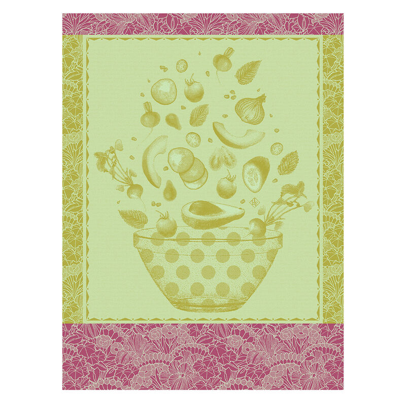 Tea towel Salade d'été Green 24"x31" 100% cotton, , hi-res image number 0
