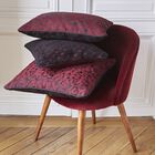 Cushion cover Estampe Plum 16"x16" 44%Viscose/ 38%Cotton/ 12%Polyester/ 6%Linen, , hi-res image number 1