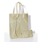 Hand-carried bag Palme Green 100% cotton, acrylic coating. Garnish: Cattle leather, , hi-res image number 2