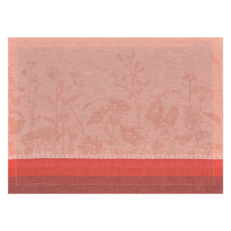 Placemat Instant Bucolique Pink 20"x14" 100% linen, , hi-res image number 0