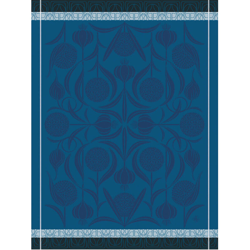 Tea towel L'ail Blue 60x80 100% cotton, , hi-res image number 0