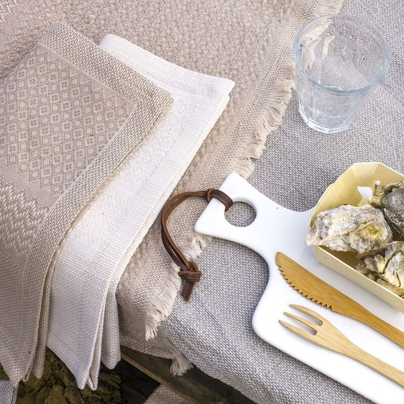 Napkin Slow Life Sesame 47x47 89% cotton / 11% linen, , hi-res image number 1