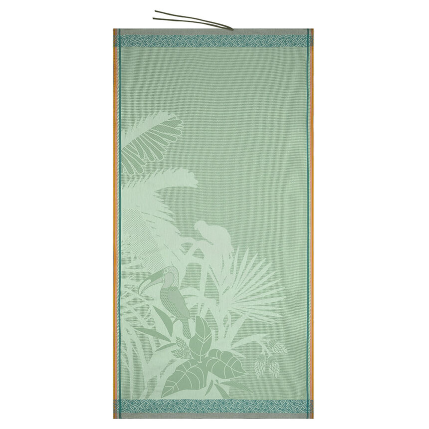 Beach towel Amazonie Light Green 39"x79" 100% cotton, , hi-res image number 0
