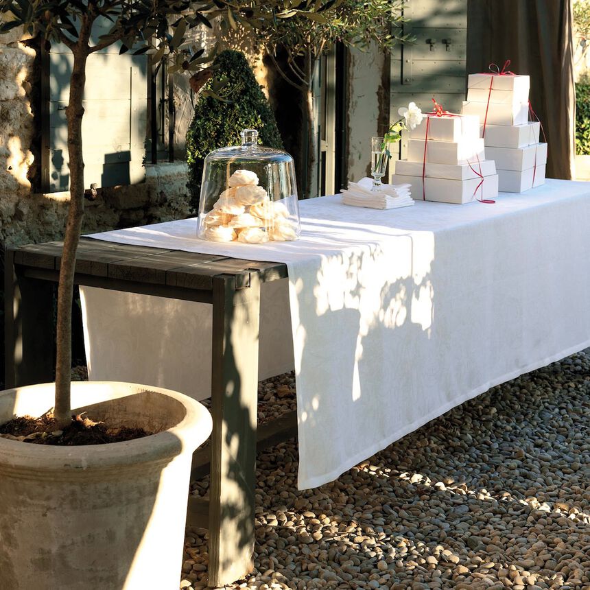 Nappe Tivoli Blanc &Oslash;175 100% lin, , hi-res image number 0