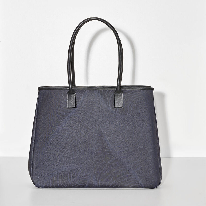 Shoulder bag Palme Blue 100% cotton, acrylic coating. Garnish: Cattle leather, , hi-res image number 1