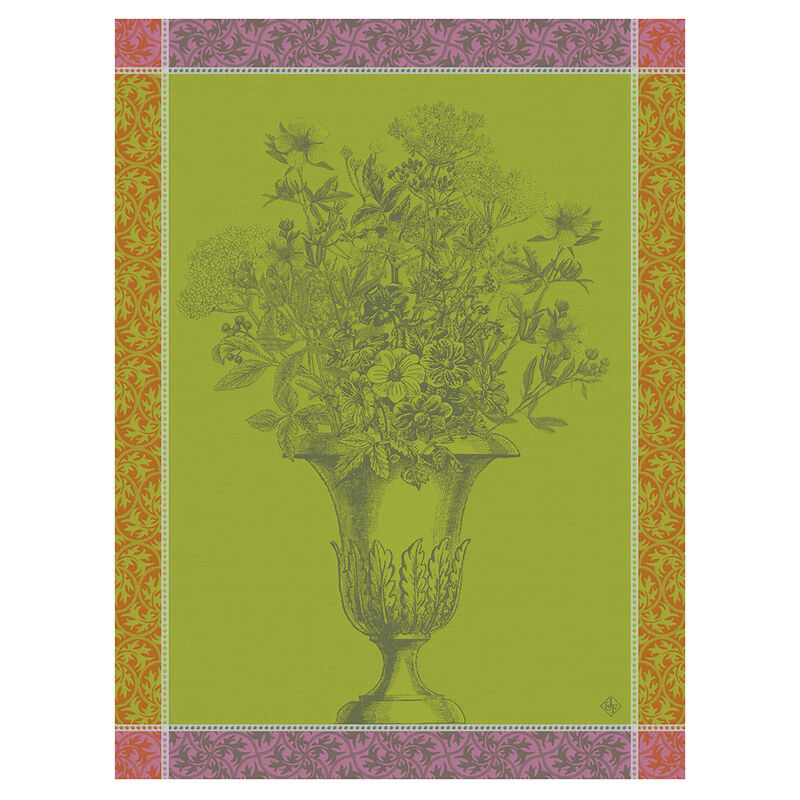 Tea towel Floraison Uni Purple 60x80 100% cotton, , hi-res image number 0