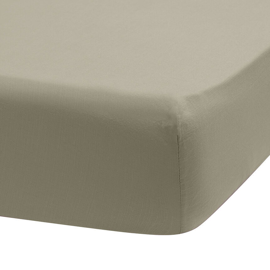Fitted sheets Eclat Grey 35"X79"X14" 100% cotton, , hi-res image number 0