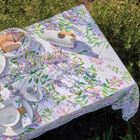 Tablecloth Pois de senteur Pink 59"x59" 50% cotton - 50 % linen, , hi-res image number 1