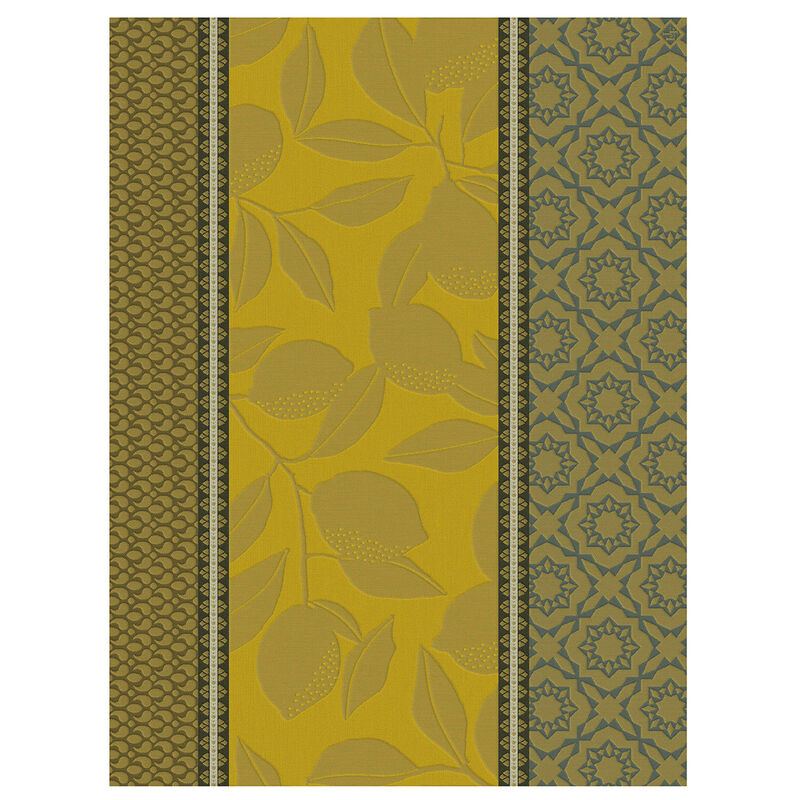 Tea towel Sous les Citronniers Yellow 60x80 100% cotton, , hi-res