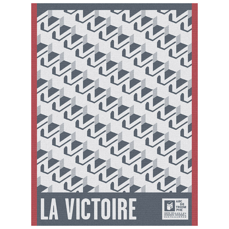 Tea towel Arc Victoire Blue 24"x31" 100% cotton, , hi-res