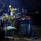 Tablecloth Jardin d'orient Blue 150x220 100% linen, , hi-res image number 0