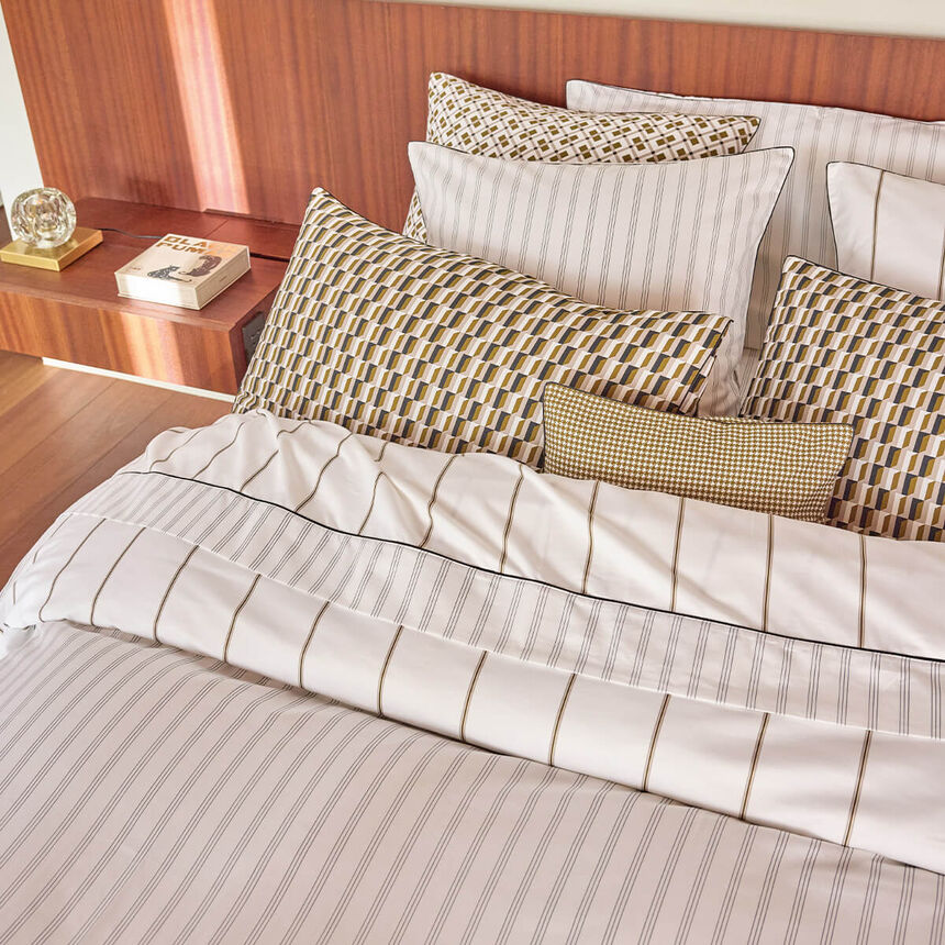 Duvet cover Savile row Beige 173X218 100% cotton, , hi-res image number 4