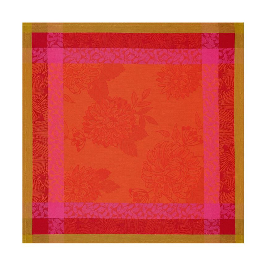 Napkin Parfums de bagatelle Nasturtium 23"x23" 100% cotton, , hi-res image number 0